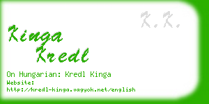 kinga kredl business card